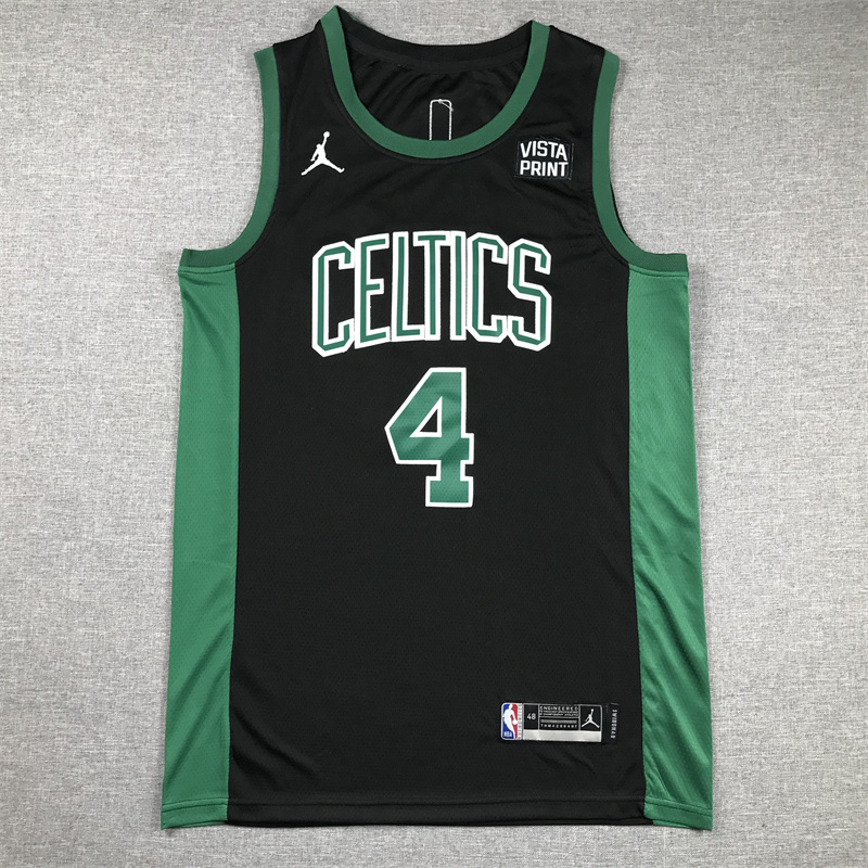 Men Boston Celtics #4 Holiday Black Jordan Brand 2025 NBA Jersey